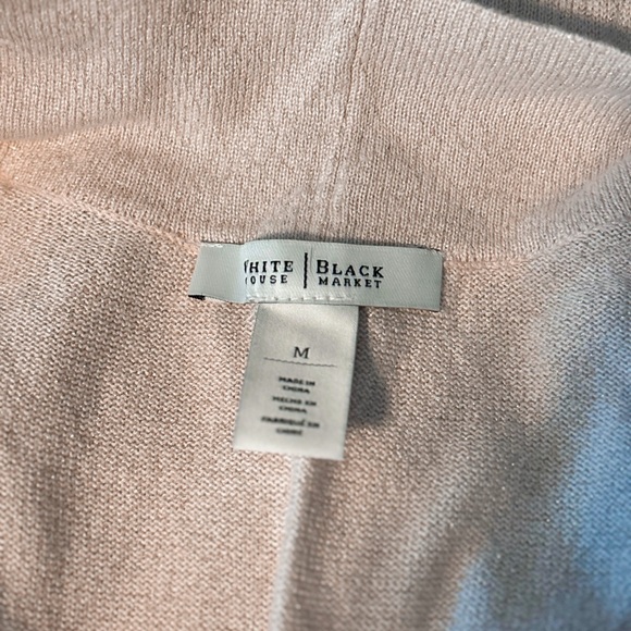 White House Black Market Cream Gold Open Cardigan - Picture 8 of 10